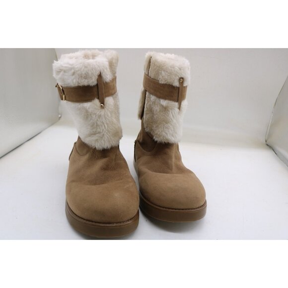 Guess Alta-X Womens Sz 9 M Faux Fur Lined Cold Weather Ankle Buckle Boots Brown - Picture 2 of 9